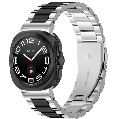Металевий ремінець для Samsung Galaxy Watch Ultra / Watch 7 Ultra (Silver/black)