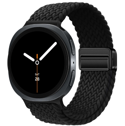 Ремінець плетений нейлоновий з магнітною застібкою для Samsung Watch 22 мм (black)