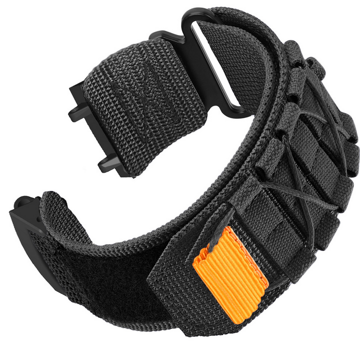 Тактичний нейлоновий ремінець для Amazfit T-Rex 3 (22 мм) з липучкою MOLLE (Чорний)