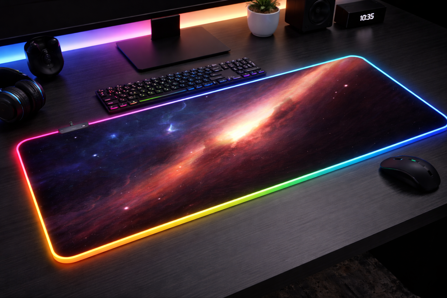 LED килимок для мишки Космос 80х30см. (03)