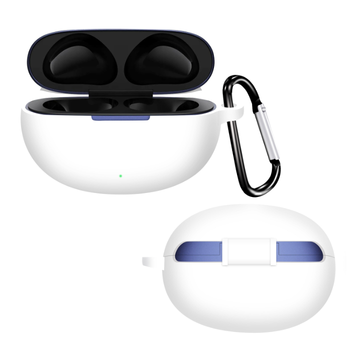 Силіконовий чохол для realme Buds Air 6 Pro (з карабіном) (White)