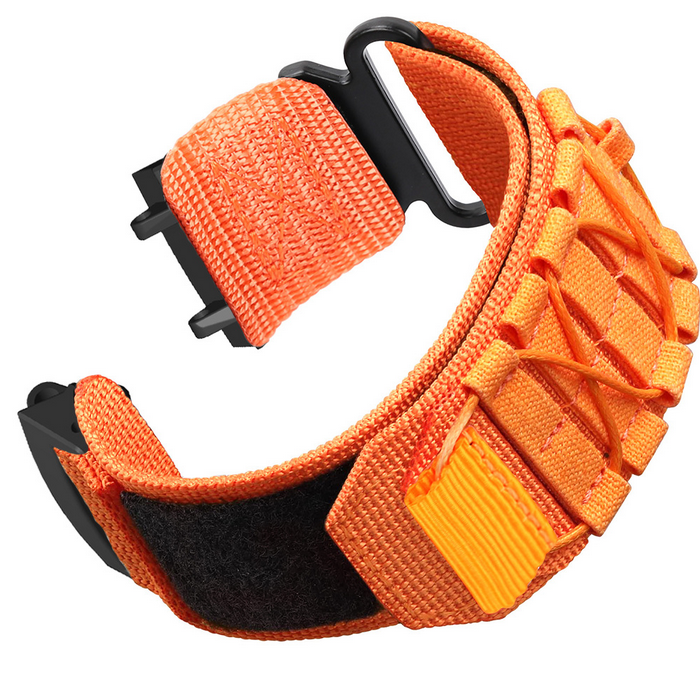 Тактичний нейлоновий ремінець для Amazfit T-Rex 3 (22 мм) з липучкою MOLLE (Помаранчевий)
