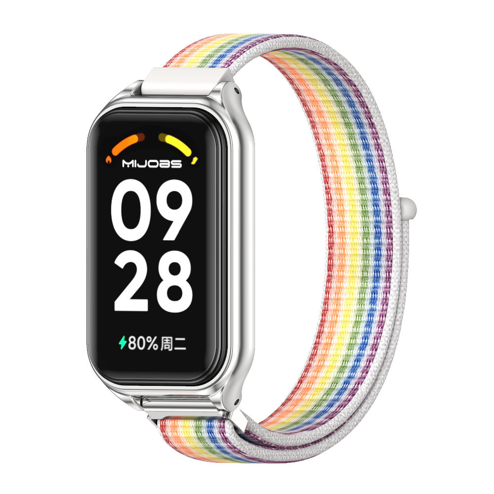 Ремінець Mijobs Loop для Redmi Band 3 / Mi Band 9 Active (Різнокольоровий(білий))