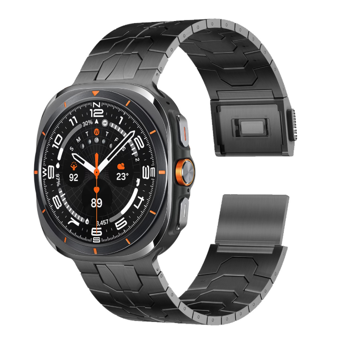 Металевий ремінець для Samsung Galaxy Watch 7 Ultra 47mm з магнітною застібкою (Чорний)