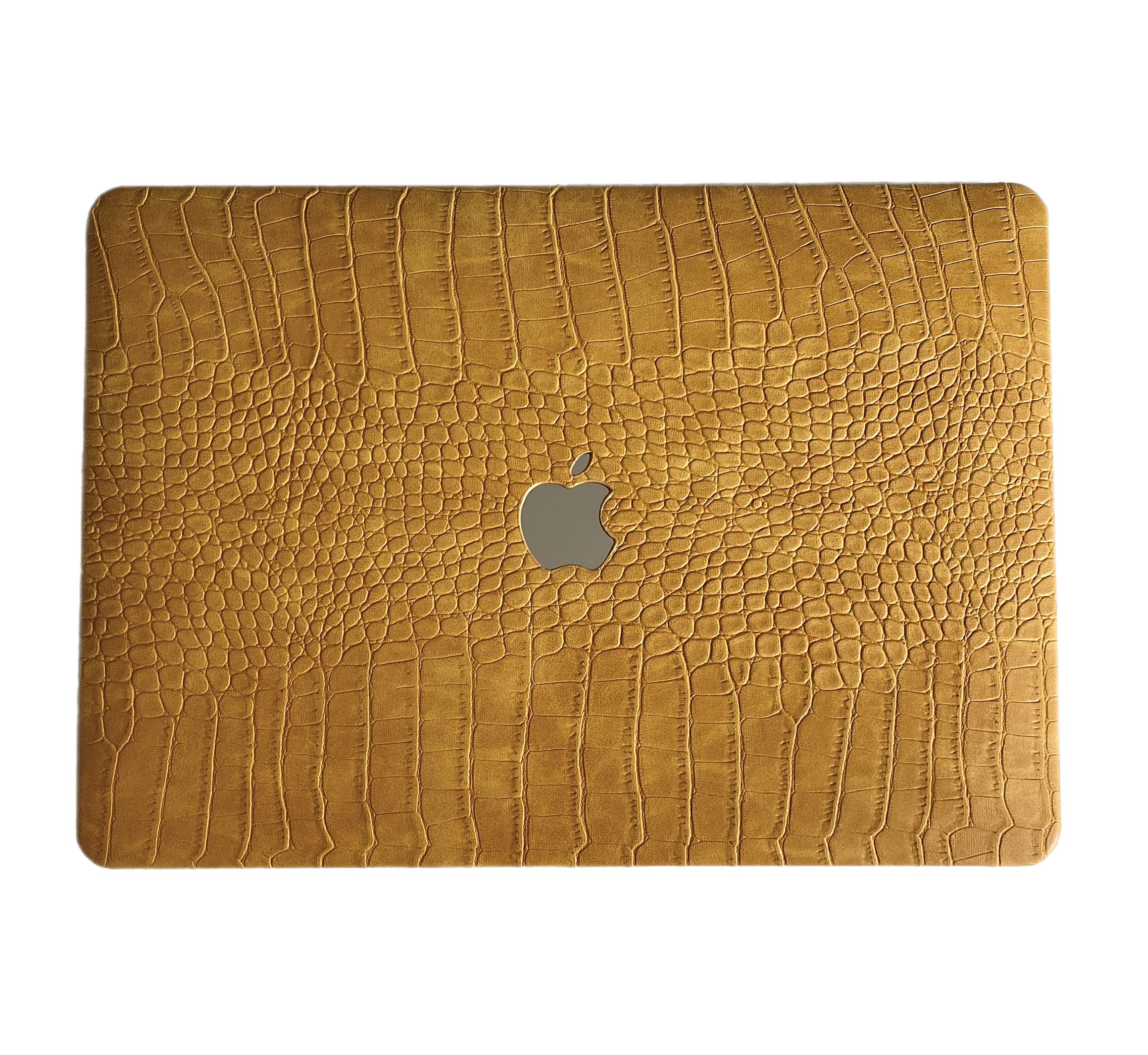 Чохол накладка з еко шкіри на MacBook Air 15 (A2941) (Гірчичний)