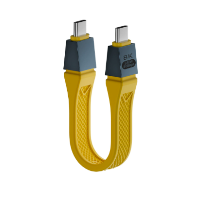 Кабель USB4 Type-C 80Gbps 240W PD 8K/16K з E-Marker чіпом (жовтий)