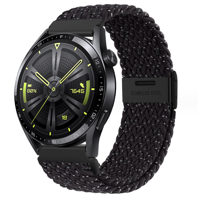 Тканинний монобраслет BPNK для годинника 20мм.  (Black / White)