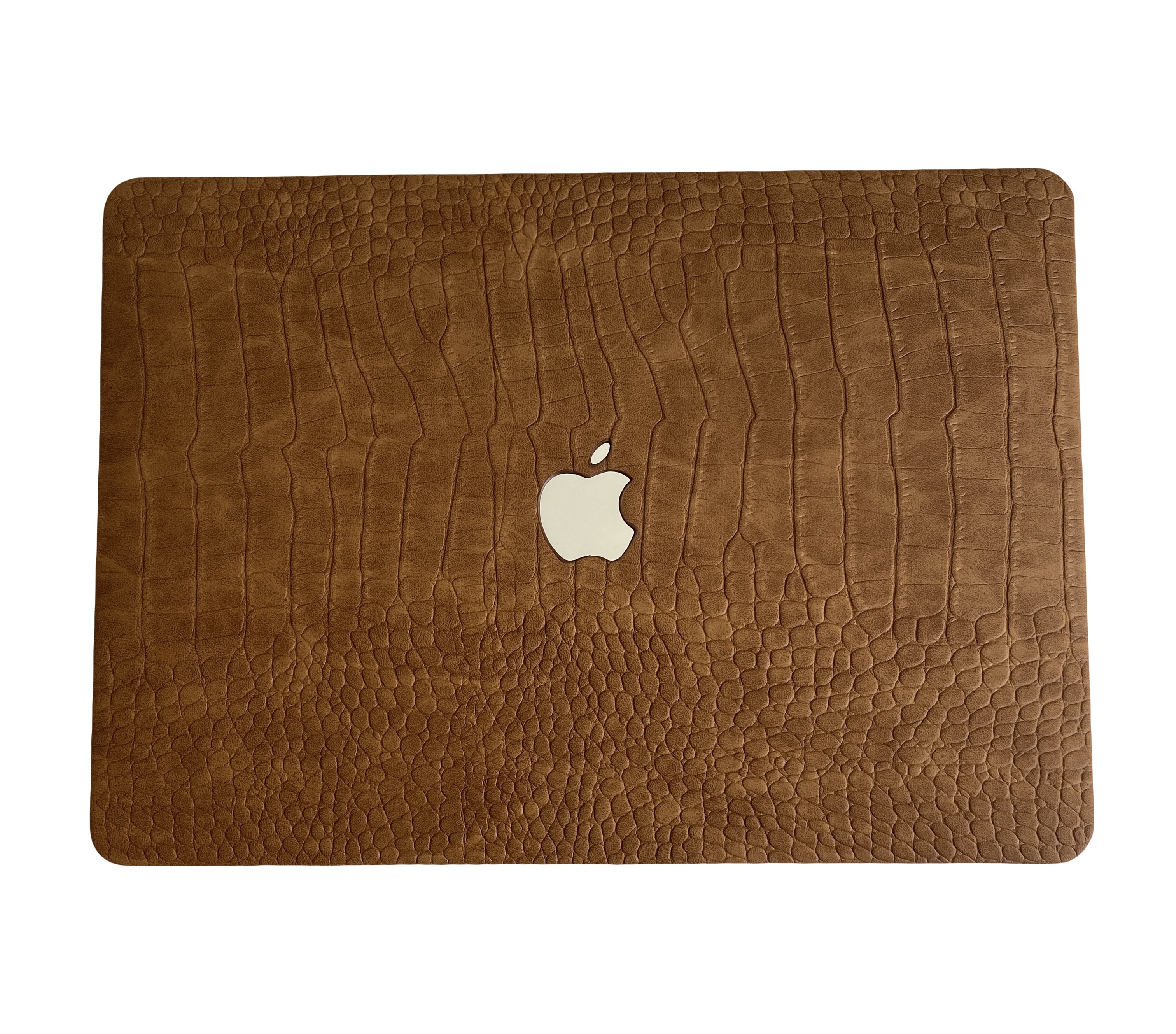 Чохол накладка з еко шкіри на MacBook Air 15 (A2941) (Коричневый, Белый, Синий)