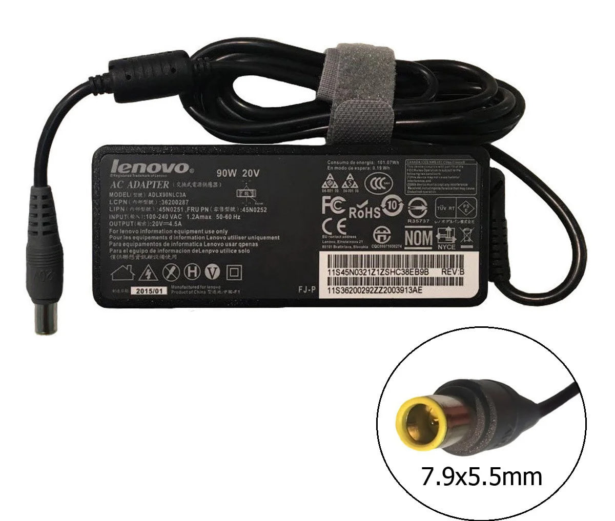Блок Живлення для ноутбука LENOVO (20V 4.5A 90W) 7.9x5.5 мм, універсальний
