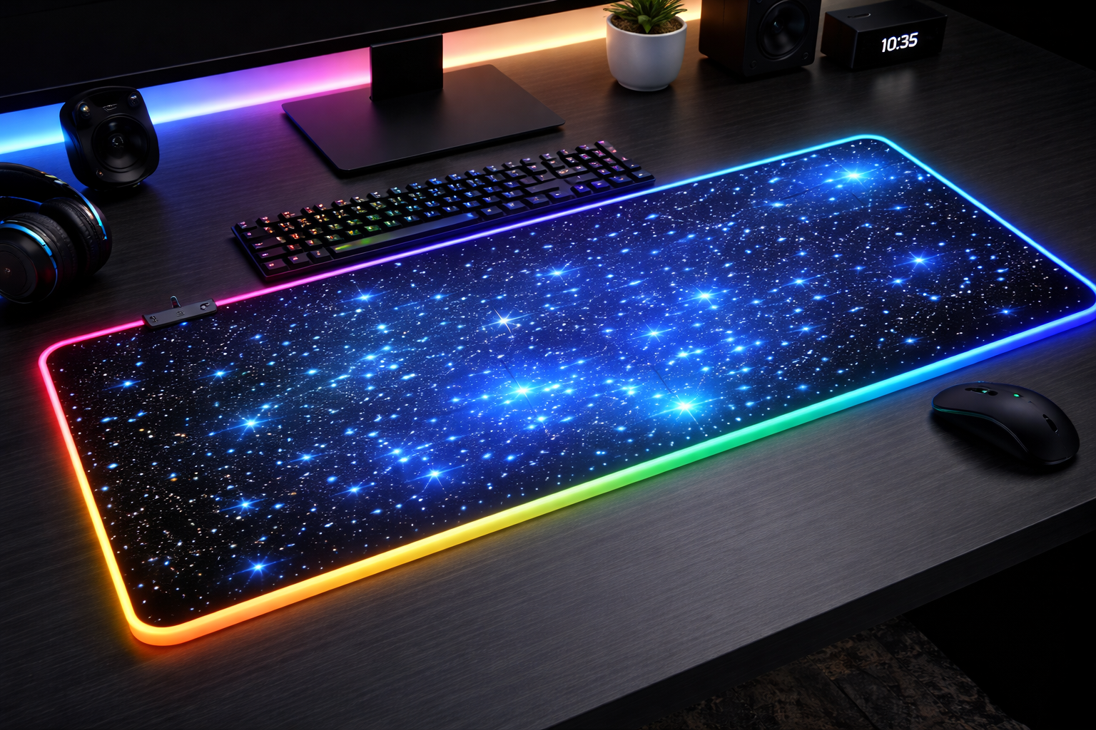 LED килимок для мишки Космос 80х30см. (07)