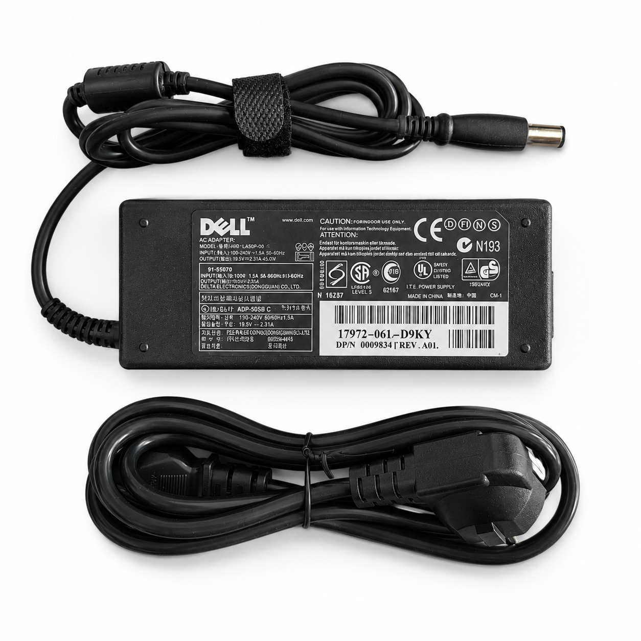 Блок живлення для ноутбука Dell 90W 19.5V 4.62A 7.4x5.0 мм (блок+шнур)
