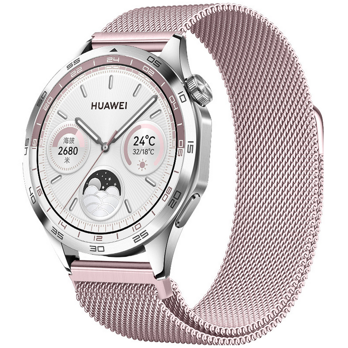 Ремінець міланська петля 18 мм для Cмарт годинника (Pink)