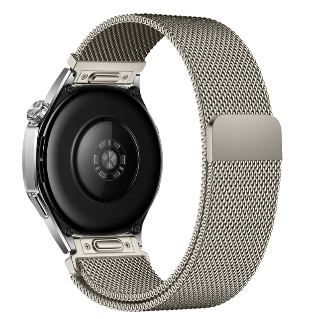 Швидкозйомний магнітний ремінець Milanese Loop 20 мм (кнопкове кріплення, оновлена модель) (Світле золото / шампань (Gold / Champagne))
