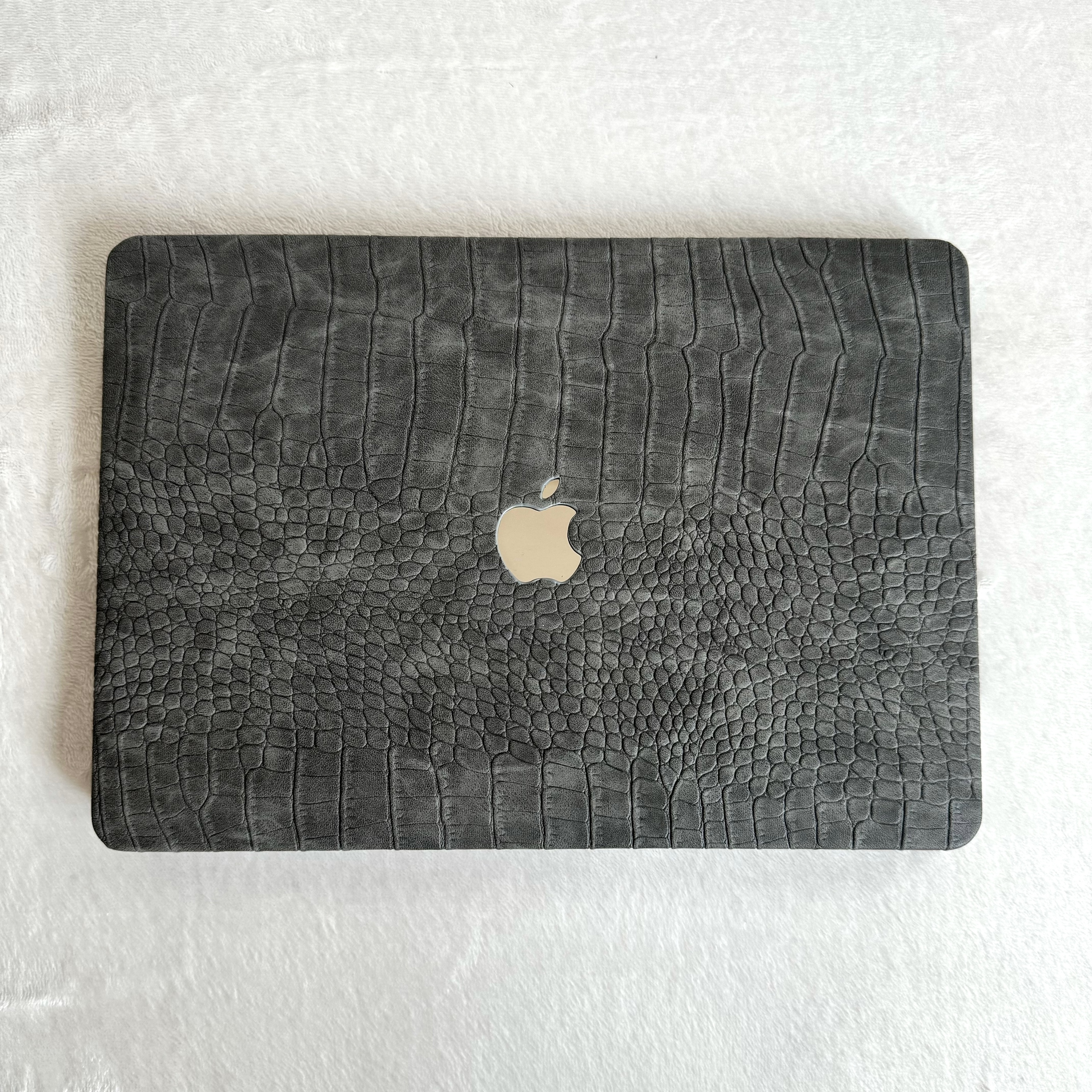 Чохол накладка на MacBook air 13 M1 ( 1932/2337 ) ШКІРЯНИЙ (Серый)