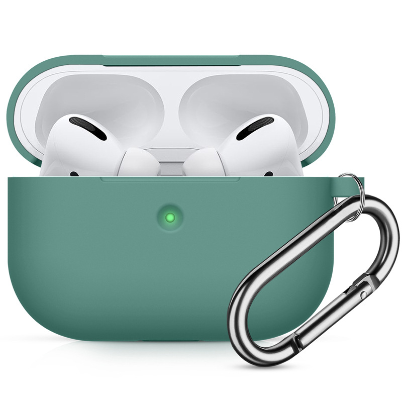 Чохол Силіконовий BlackPink для AirPods Pro Ultra Classic з карабіном, Зелений (Зеленый)
