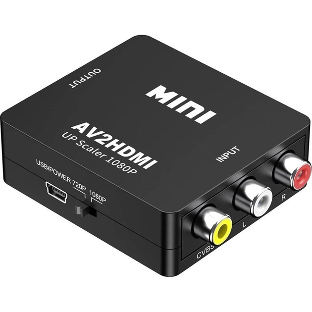 Перехідник AV2HDMI Up Scalre 1080P Black