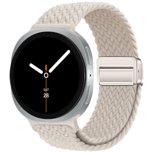 Ремінець плетений нейлоновий з магнітною застібкою для Samsung Watch 22 мм (starlight)