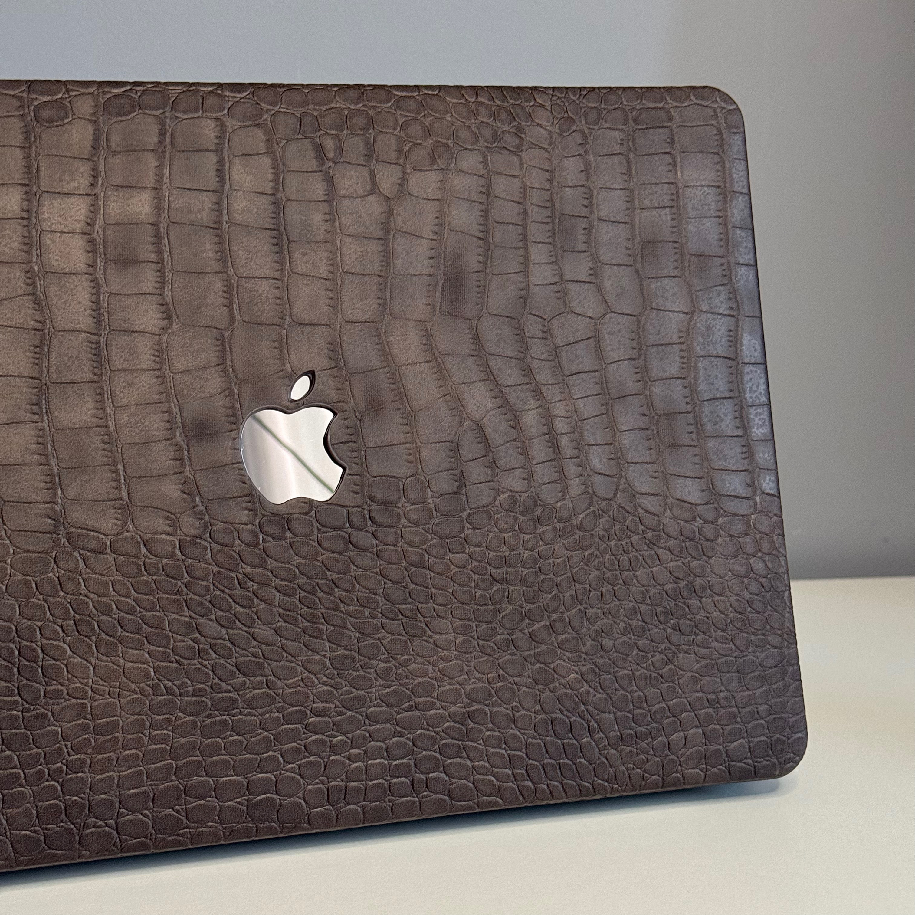 Чохол накладка з еко шкіри на MacBook Air 15 (A2941) (Coffe)