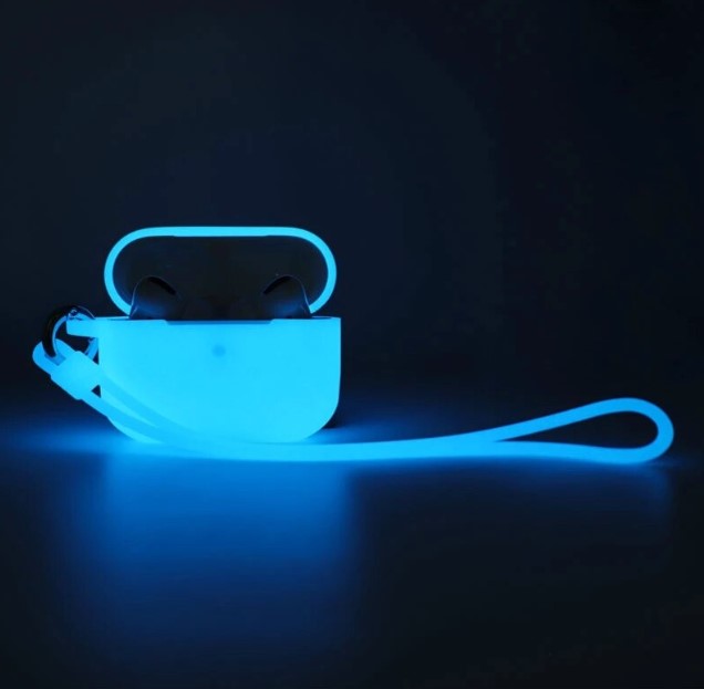 Чохол BlackPink для AirPods 3, що світиться,  (Синий)