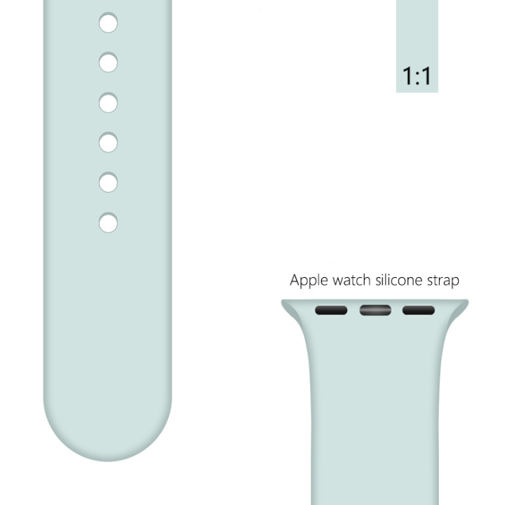 Ремінець BlackPink Силіконовий для Apple Watch 38/40mm Розмір S Чорний (Ментоловий)