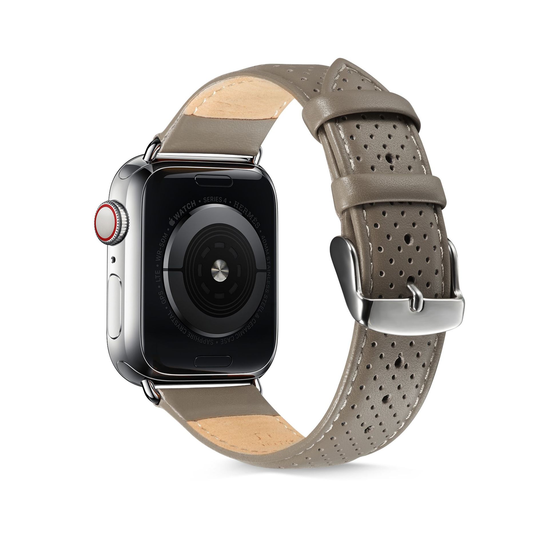 Шкіряний ремінець BlackPink Modern для Apple Watch, Чорний (Сірий)