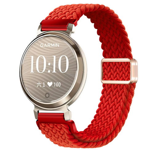 Ремінець для смарт-годинника Garmin Lily 2 (14 мм) з плетеного нейлону (Червоний)
