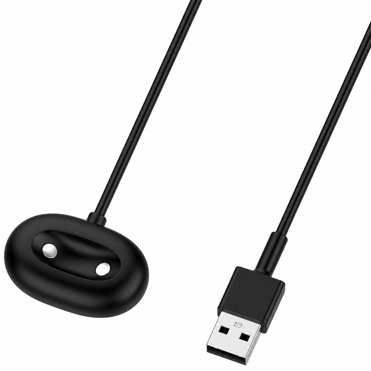 Зарядний кабель USB для Google Pixel Watch 4, магнітна зарядка 2-pin, 1 м, 5V/1A (чорний)