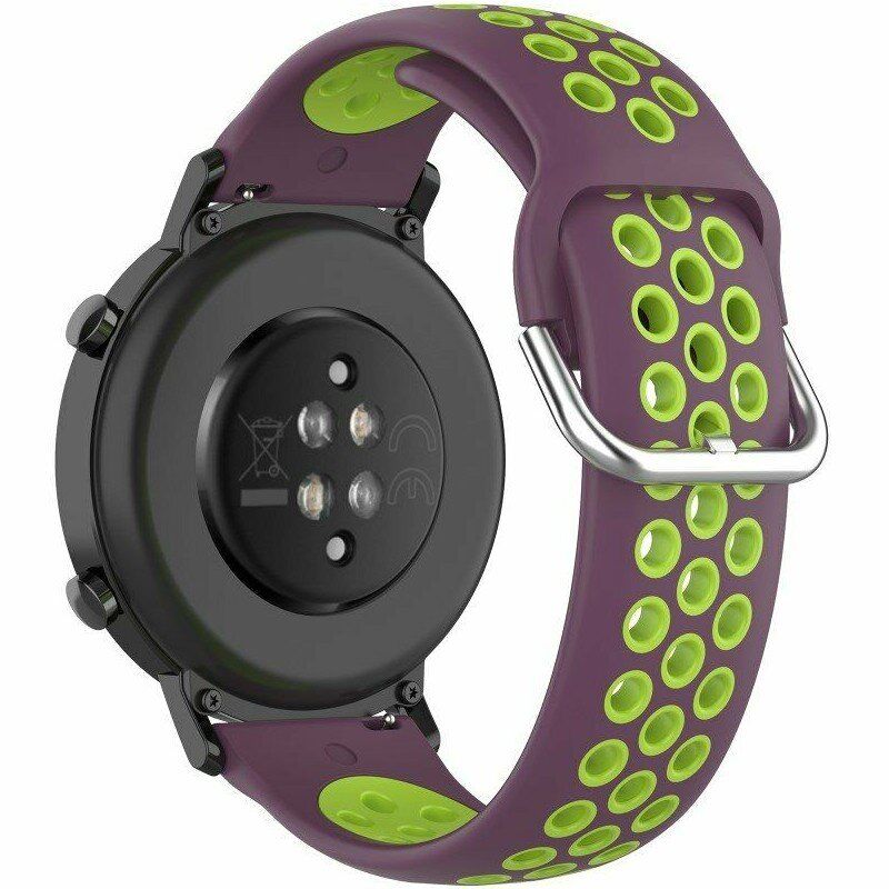 Ремінець Deexe Dual Color для годинника з шириною кріплення 20мм - Purple / Green (Purple / Green)