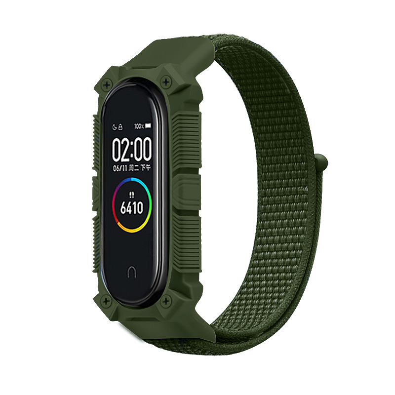 Ремінець Nylon Протиударний для Xiaomi Mi Band | 5 | 6 |  (Хакі)