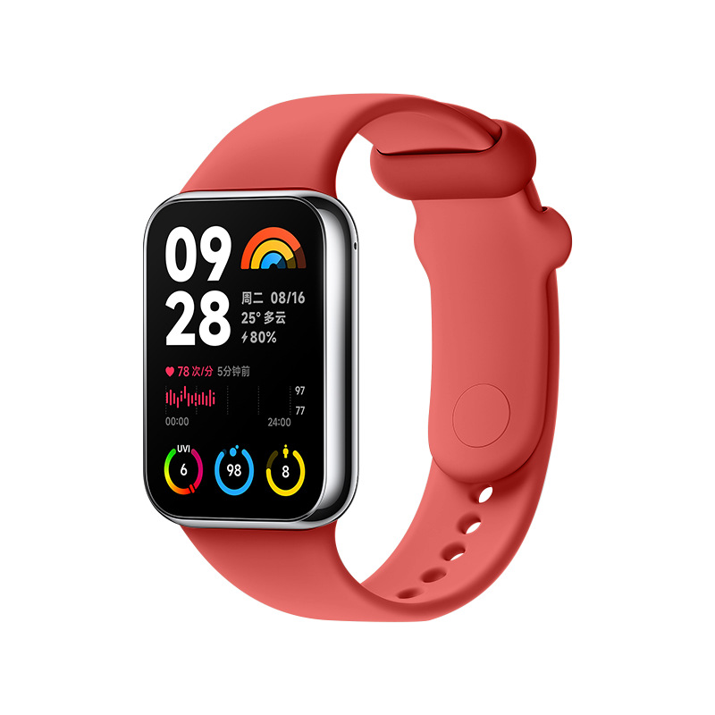 Ремінець силіконовий для Xiaomi Mi Band 8 Pro / 9 Pro з металевим кріпленням (Червоний)