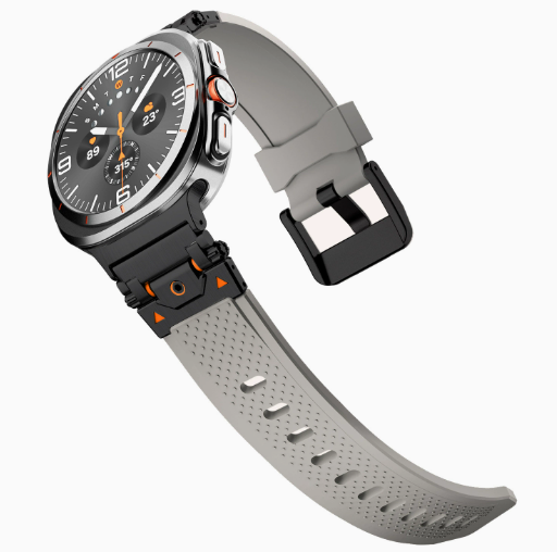 Металевий ремінець Armor Pro із силіконовою вставкою для Samsung Galaxy Watch 8 40/44 мм. (gray+black)
