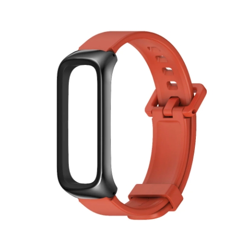 Силіконовий ремінець з захисною рамкою для Samsung Galaxy Fit 2 (червоний)