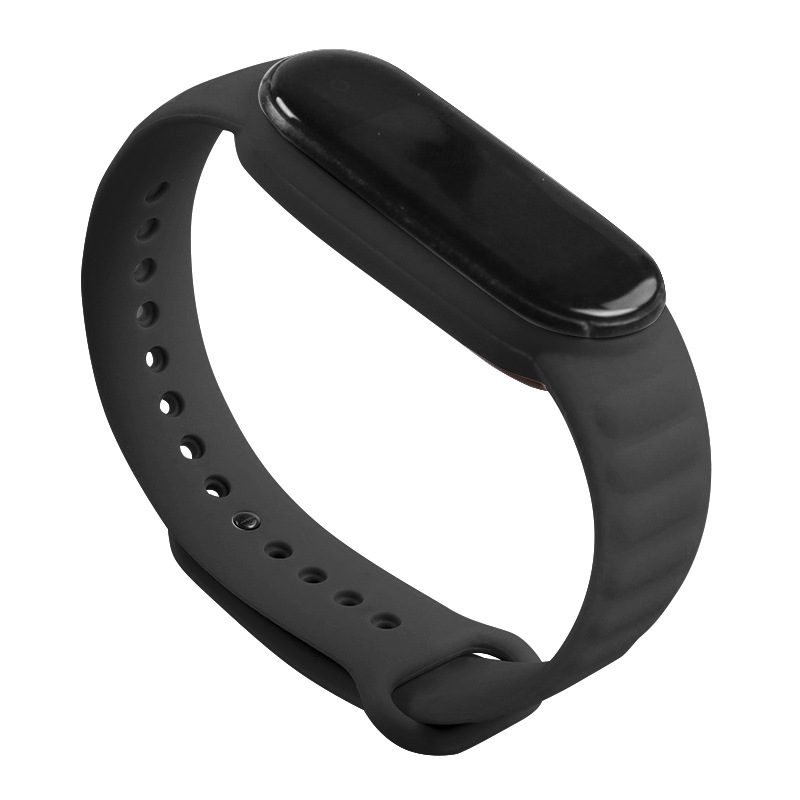 Силиконовый ремешок класический Ripple для Mi Band 5 | 6 | 7, Темно-Синий (Чорний)