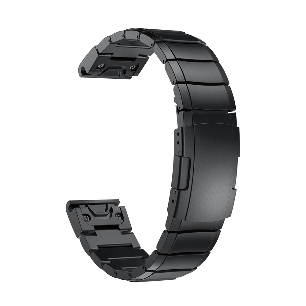 Ремінець металевий для Garmin 22 mm.TITANIUM  (Чорний)