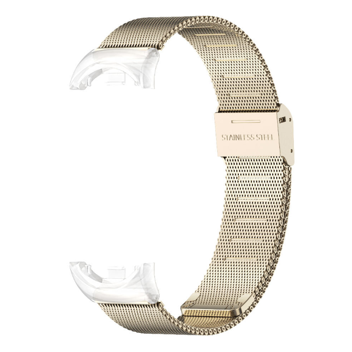Металевий ремінець MIJOAS Milanese Loop для Mi Band 8 / 9 (класична застібка) (Беж)