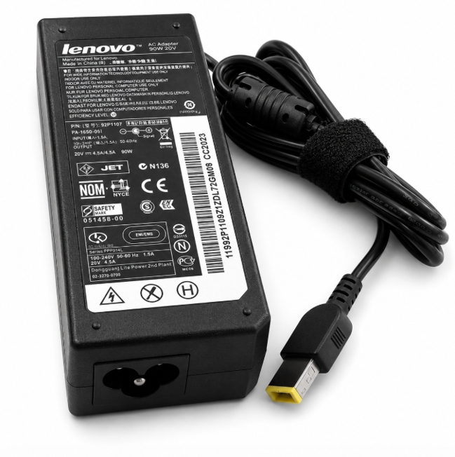Блок живлення Lenovo 90W 20V 4.5A Slim Tip (прямокутний штекер) (блок)