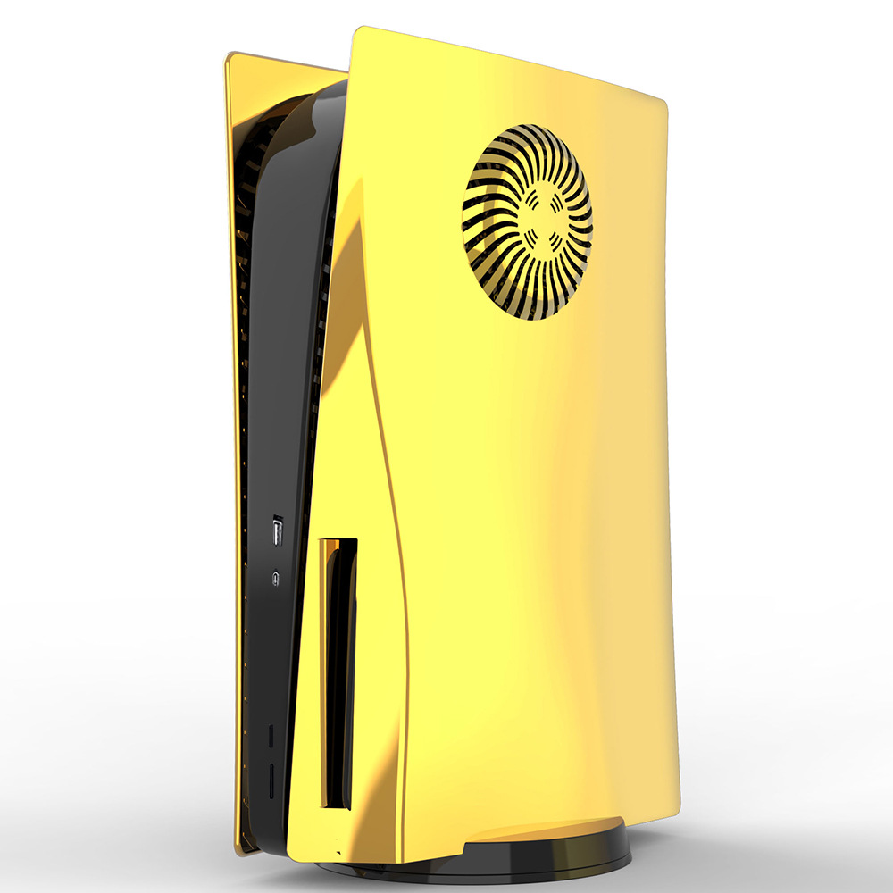 Змінні панелі для Sony PlayStation 5 Disc Edition – Дзеркальні з вентиляцією (Gold)