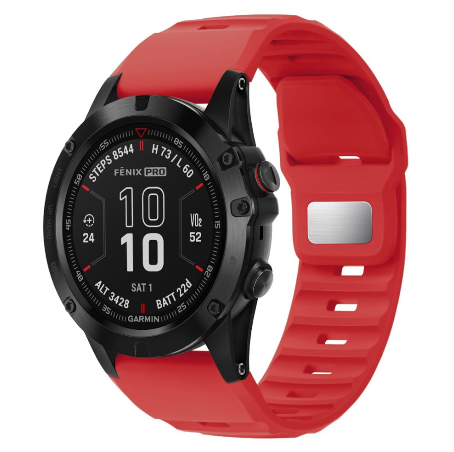 Силіконовий ремінець QuickFit 26 мм для Garmin Fenix 7X/6X/5X, Enduro 2, Tactix, Descent, Epix Pro (Червоний)
