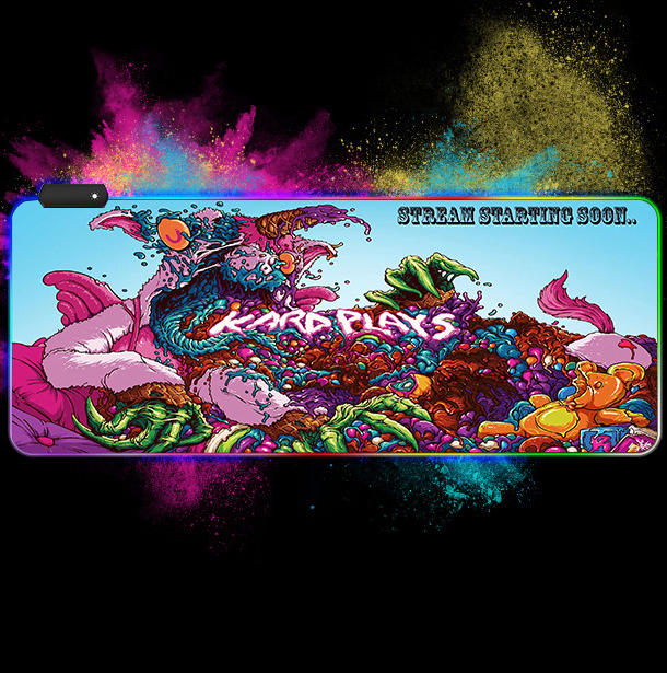 Килимок для мишки LED 80*30 см. Monster  (Print2)