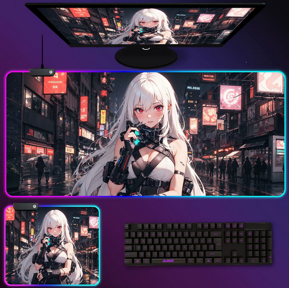Килимок для мишки LED 80*30 см. Anime (Print 16)