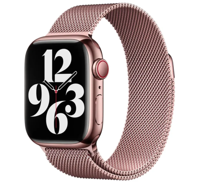 Міланська петля Apple Watch 42 / 44 / 45 / 49 AAA+ , Фіолетовий (Розовое Золото)