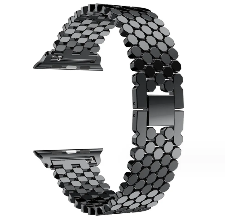 Ремінець металевий Sota для Apple Watch 42 / 44 / 45 AAA+ , Золотий (Чорний)