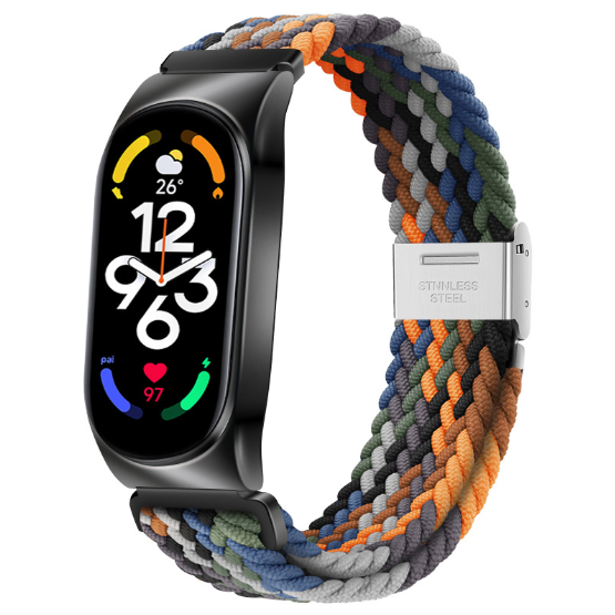 Ремінець для MiBand 7 тканинний, (Різнокольоровий 2)