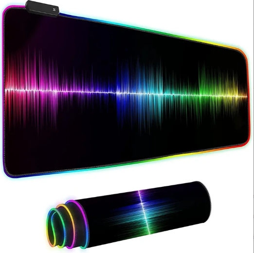 Ігрова поверхня LED для мишки 90*40см. з підсвічуванням (Всплеск)