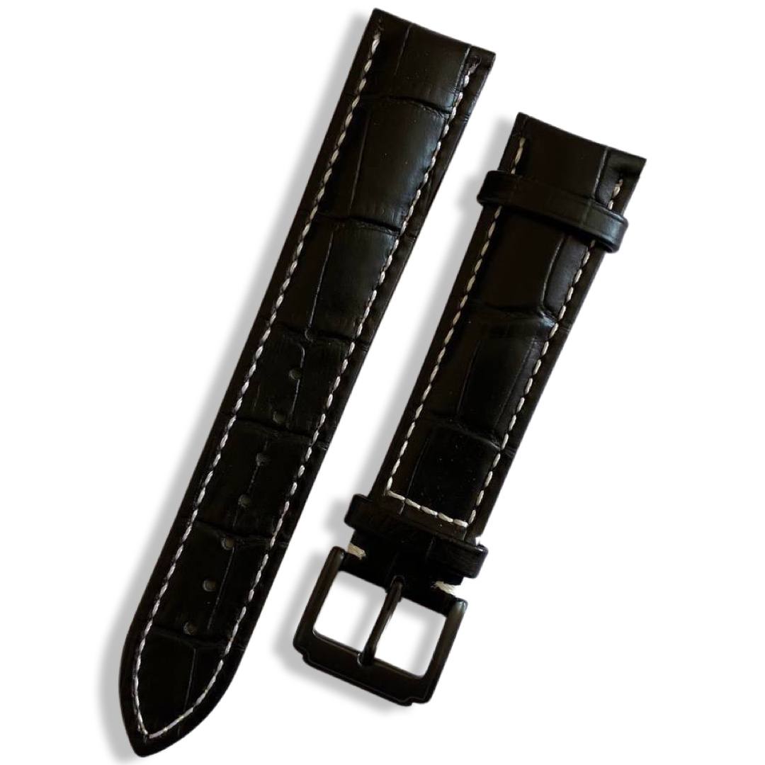 Шкіряний ремінець для годинника CLSK1 ширина кріплення 20мм.,  (Black / Black)