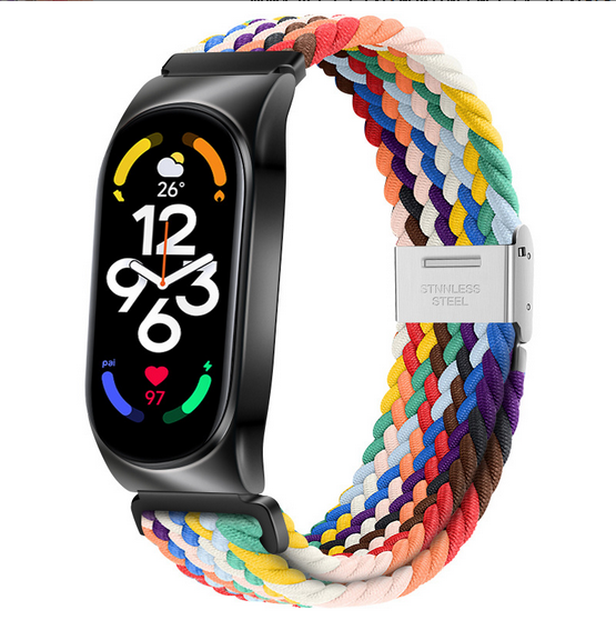 Ремінець для MiBand 7 тканинний, (Різнокольоровий)