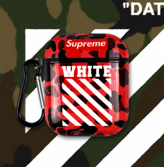 Чохол BlackPink Brand для AirPods, Supreme Red + WHITE