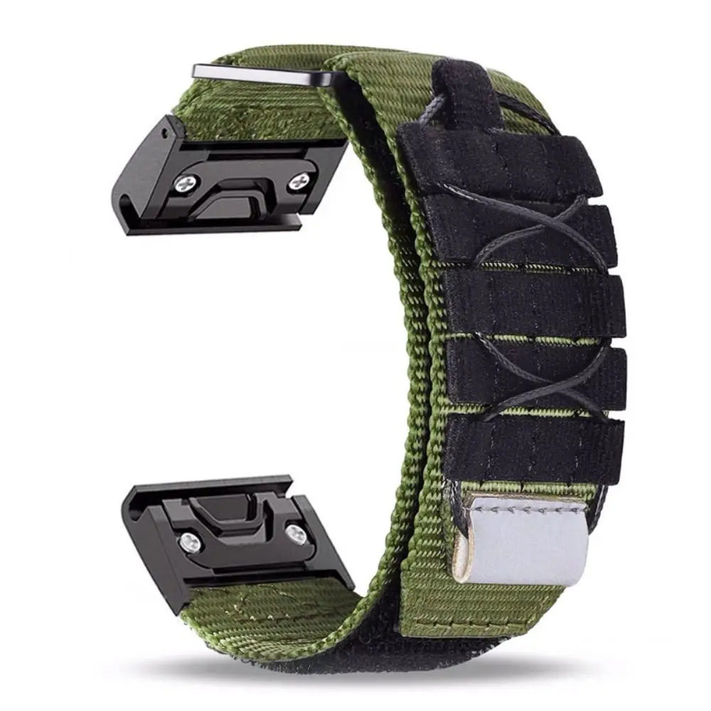 Ремінець нейлоновий для годинника Garmin 26 mm QuickFit тактичний Military (Green)
