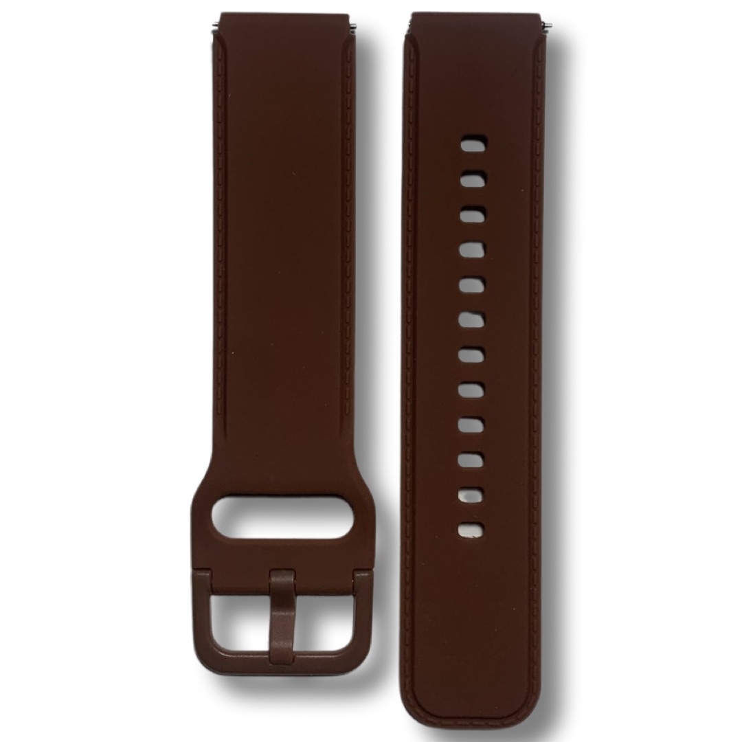 Ремешок Силиконовый Premium Lux для AMAZFIT Bip | GTS | GTR 20 mm, Черный (Коричневий)