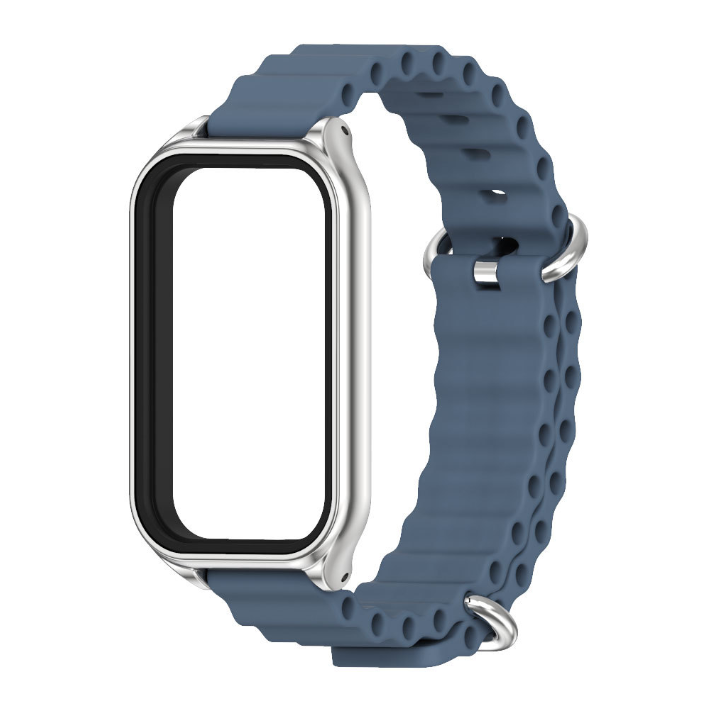 Ремінець Ocean силіконовий для Xiaomi Mi Smart Band 8 Active (Синій)